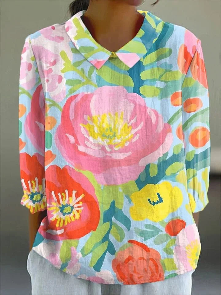 Adah | Vintage Colorful Blouse