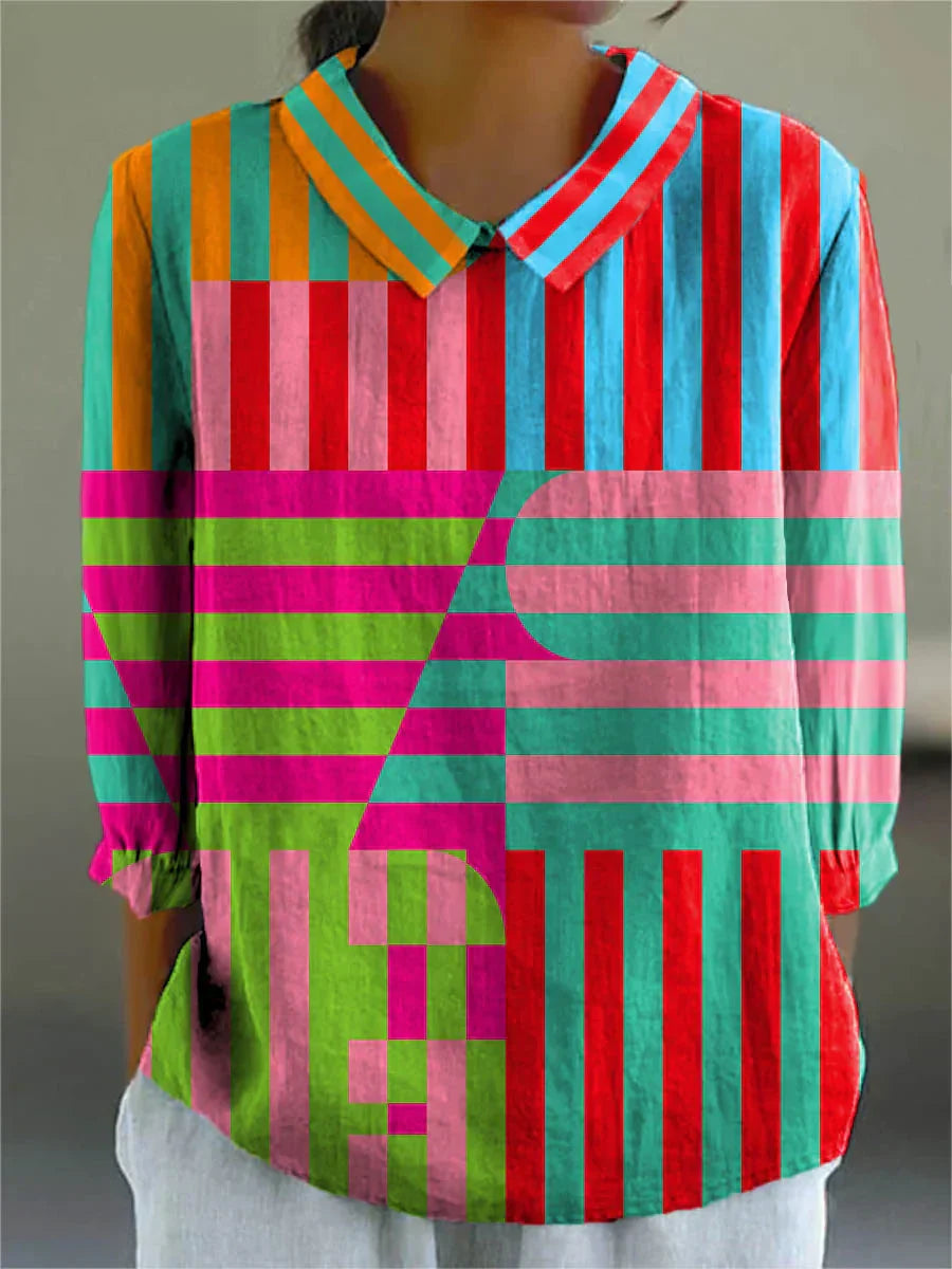 Brina | Vintage Colorful Blouse