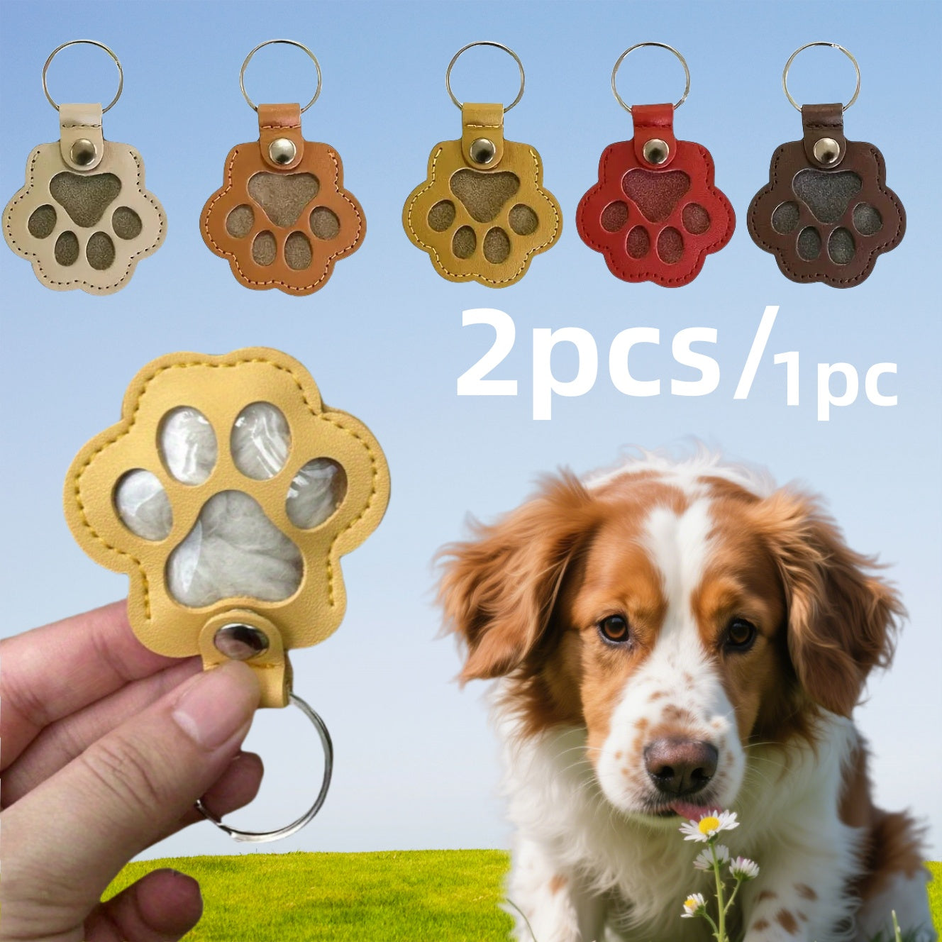 Dog Paw Keepsake Keychain – Carry Your Pet’s Hair Forever