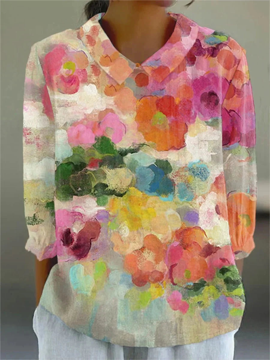 Caren | Vintage Colorful Blouse