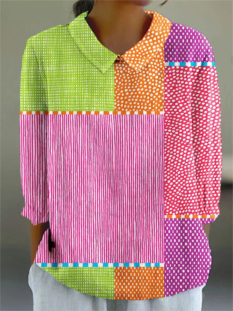 Aida | Vintage Colorful Blouse