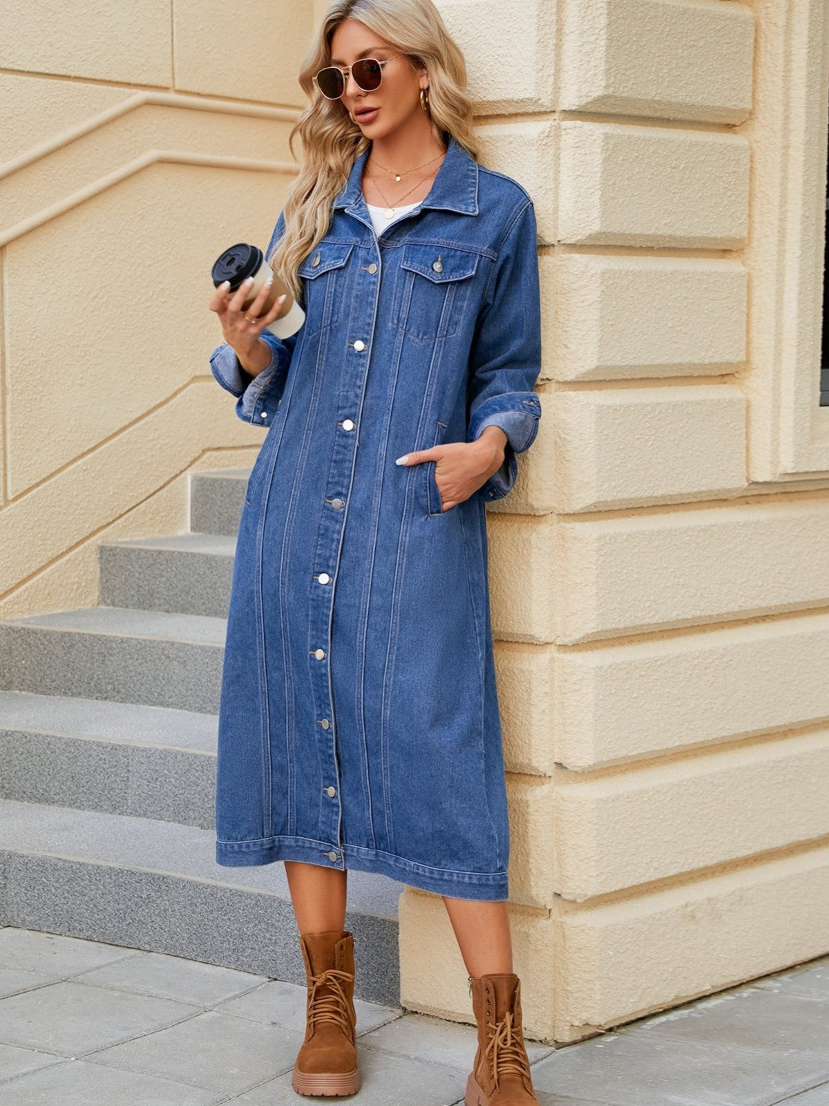 Madeline Denim Duster Jacket