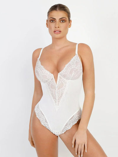 Noé Bodysuit with Deep V-Neck
