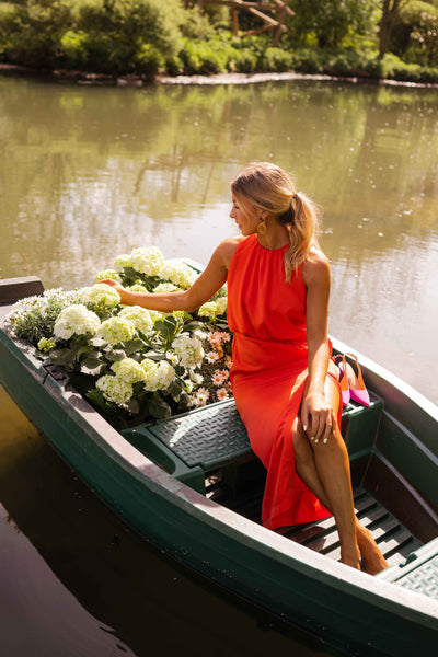 Stella - Flowing sleeveless midi dress