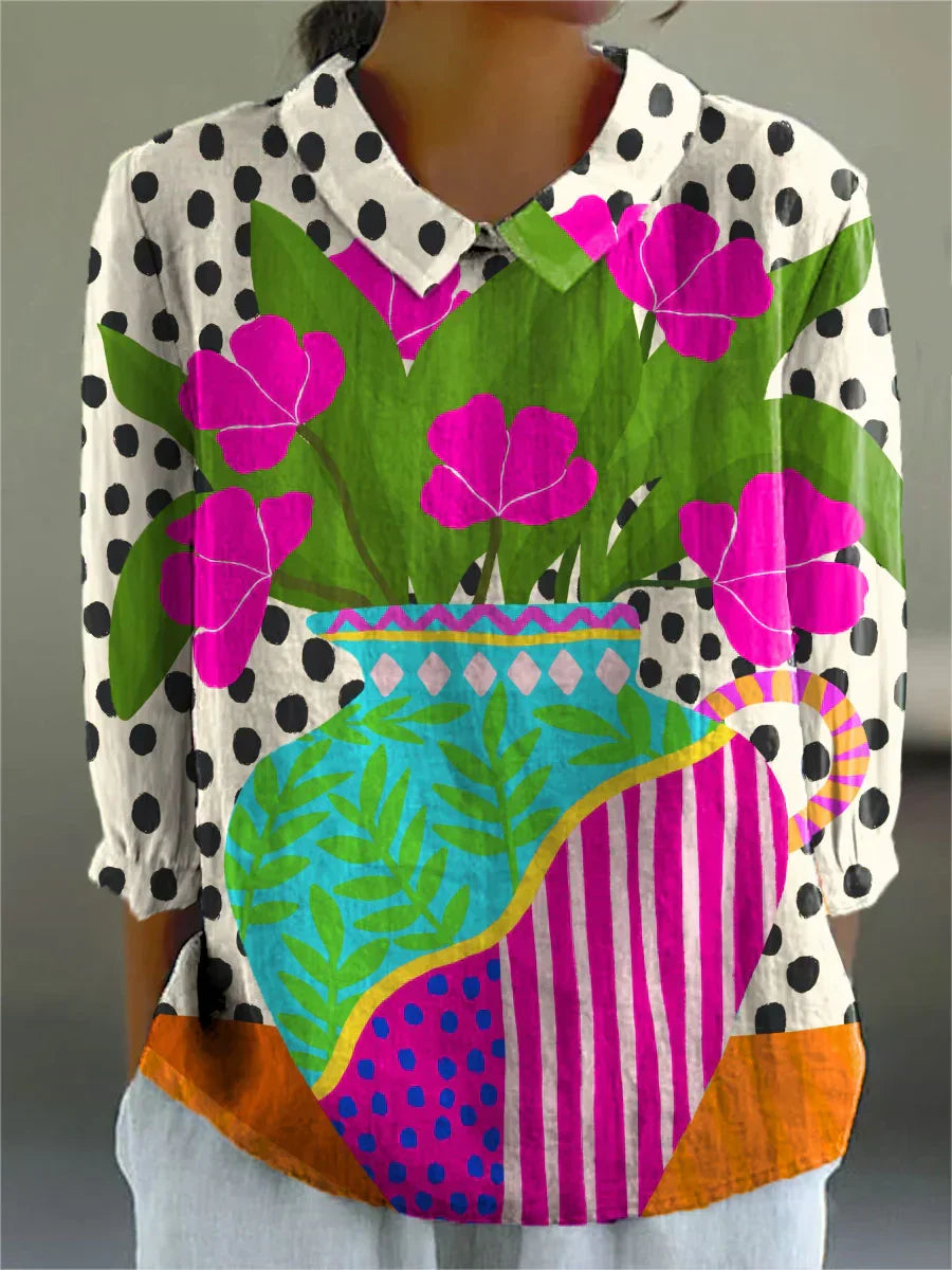 Adelin | Vintage Colorful Blouse