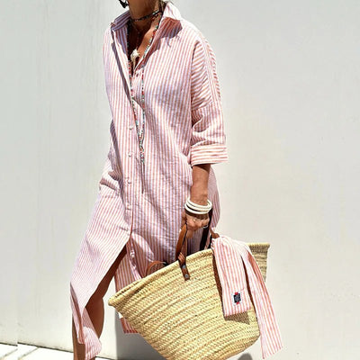 Amalia™ | Striped Shirt Dress