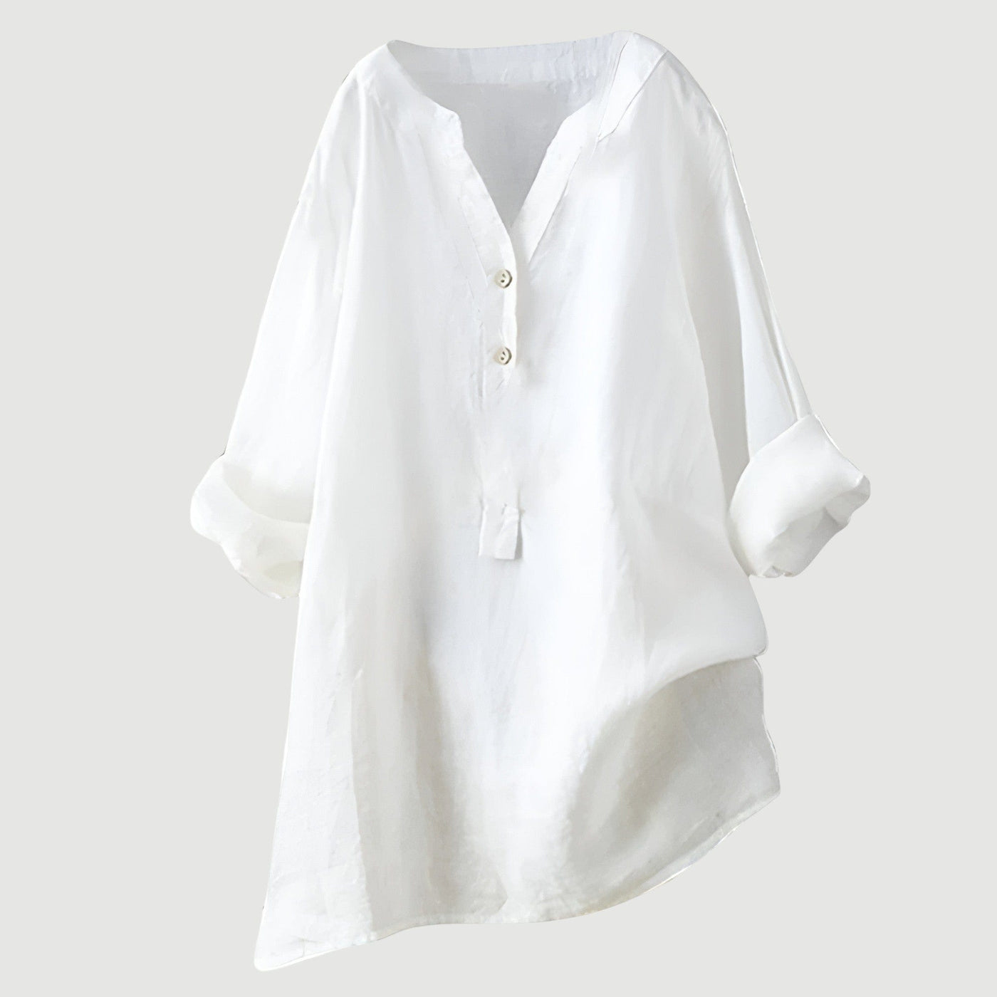 Macey Button-Front Linen Shirt