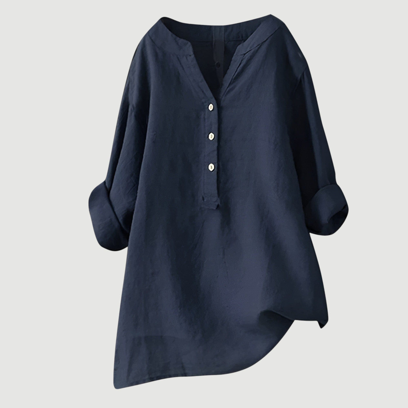 Macey Button-Front Linen Shirt