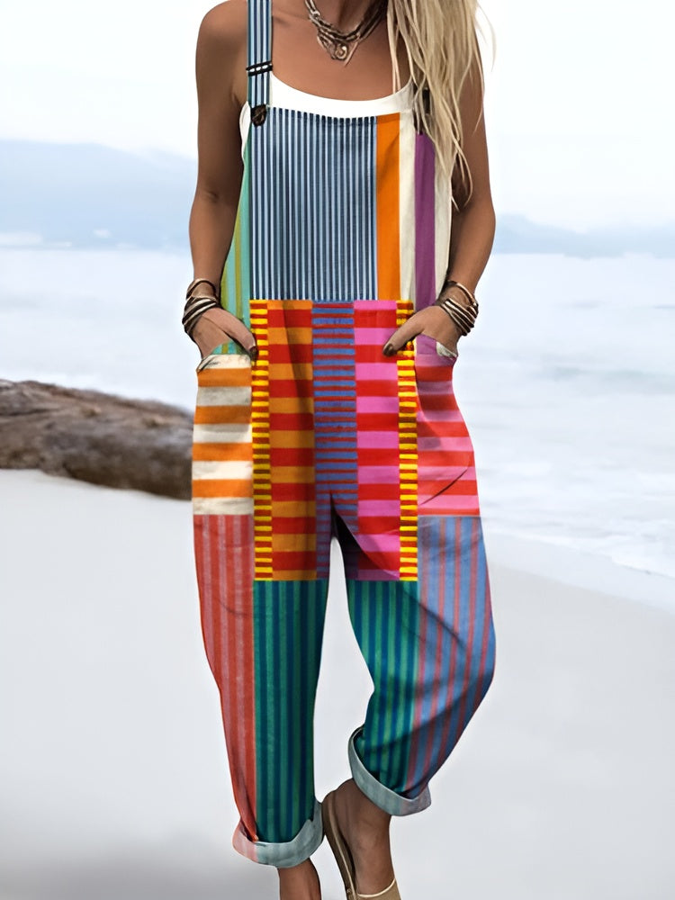 Lara Colour Pop Stripe Overalls