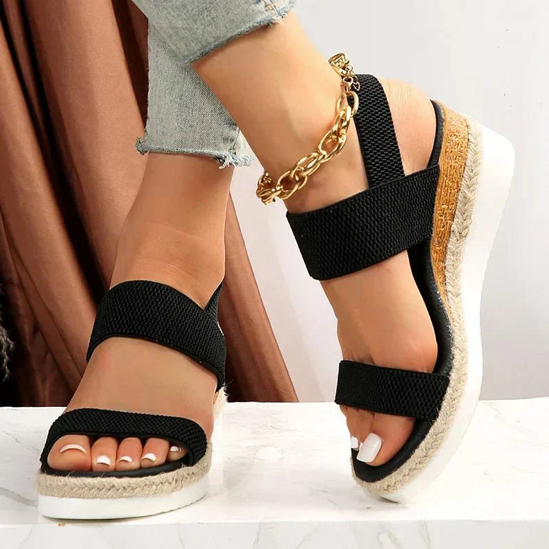 Melyora | Stretch Strap Platform Sandals™