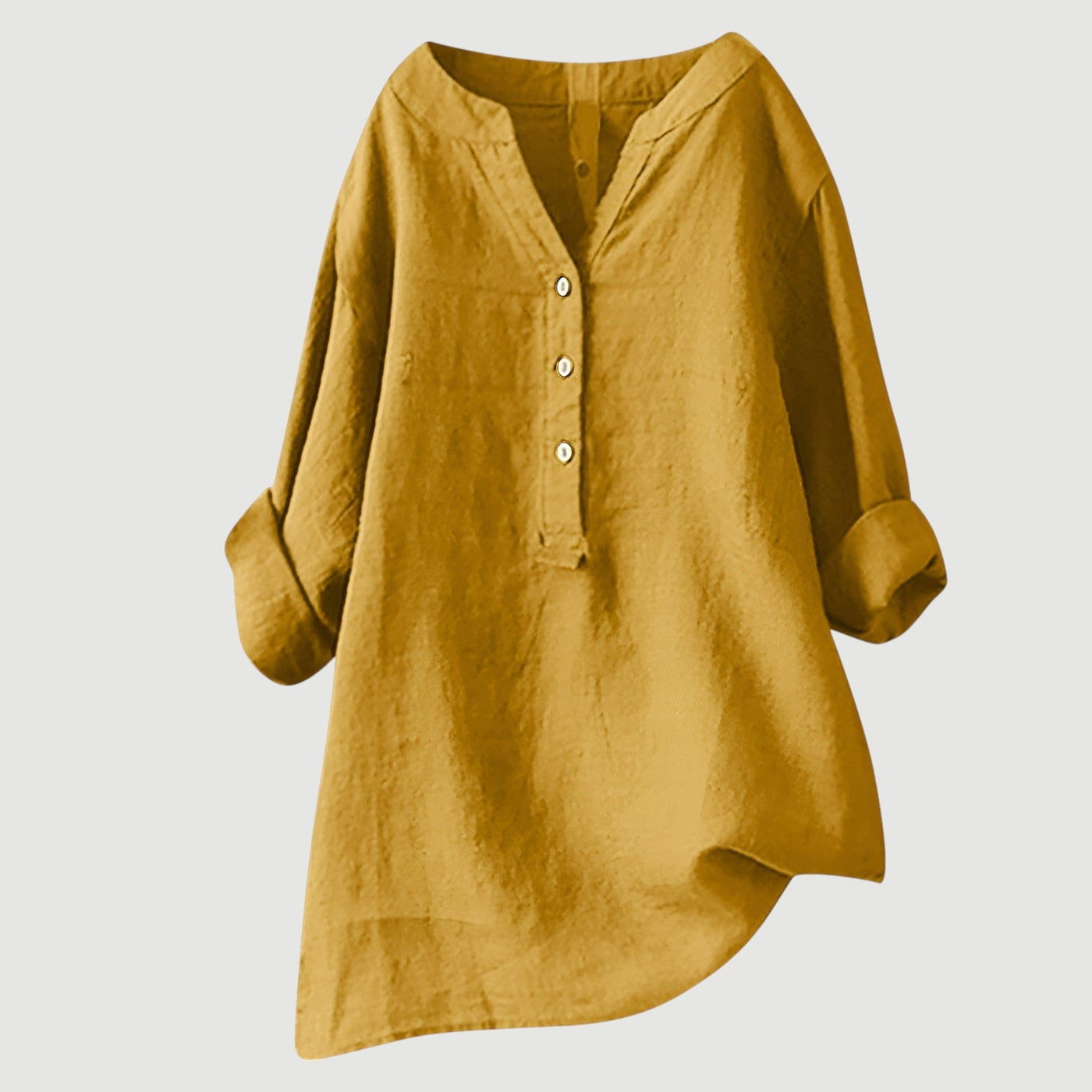 Macey Button-Front Linen Shirt